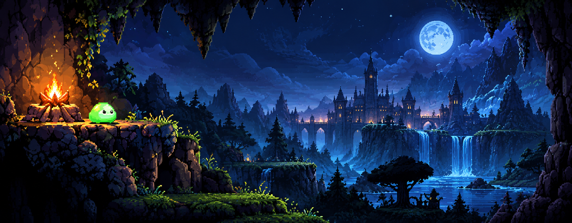 Joey’s Slimeventure cave artwork supplied by the developer